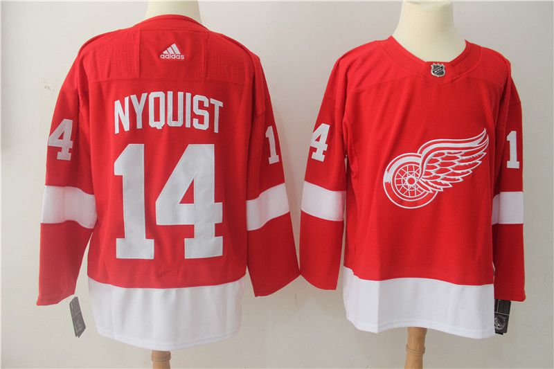 Men Detroit Red Wings #14 Nyquist Red Hockey Stitched Adidas NHL Jerseys->philadelphia flyers->NHL Jersey